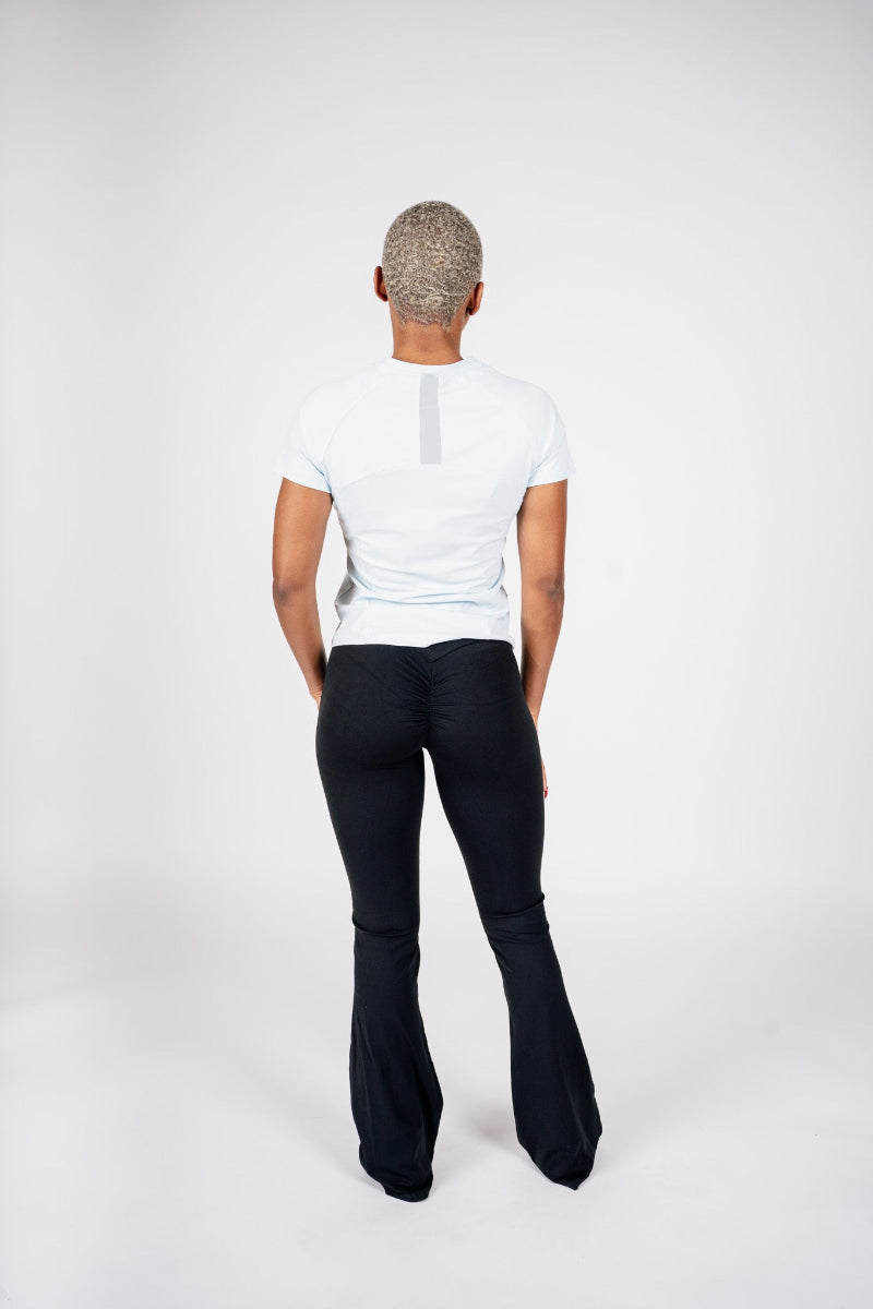 Scrunchy Flare Yoga Pants On the Go - Black