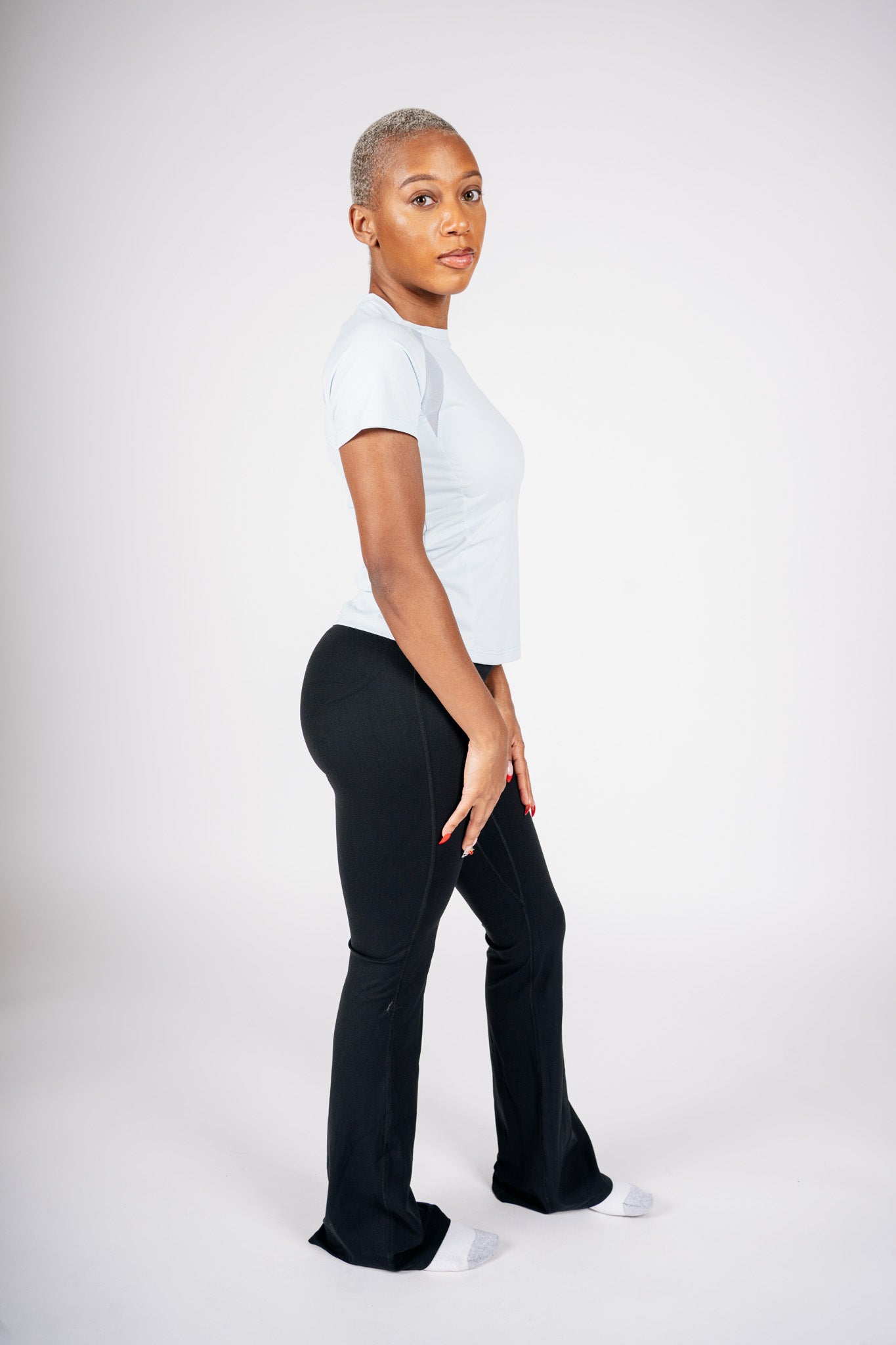 Women’s slim fit quick dry training shirt - Sky Blue