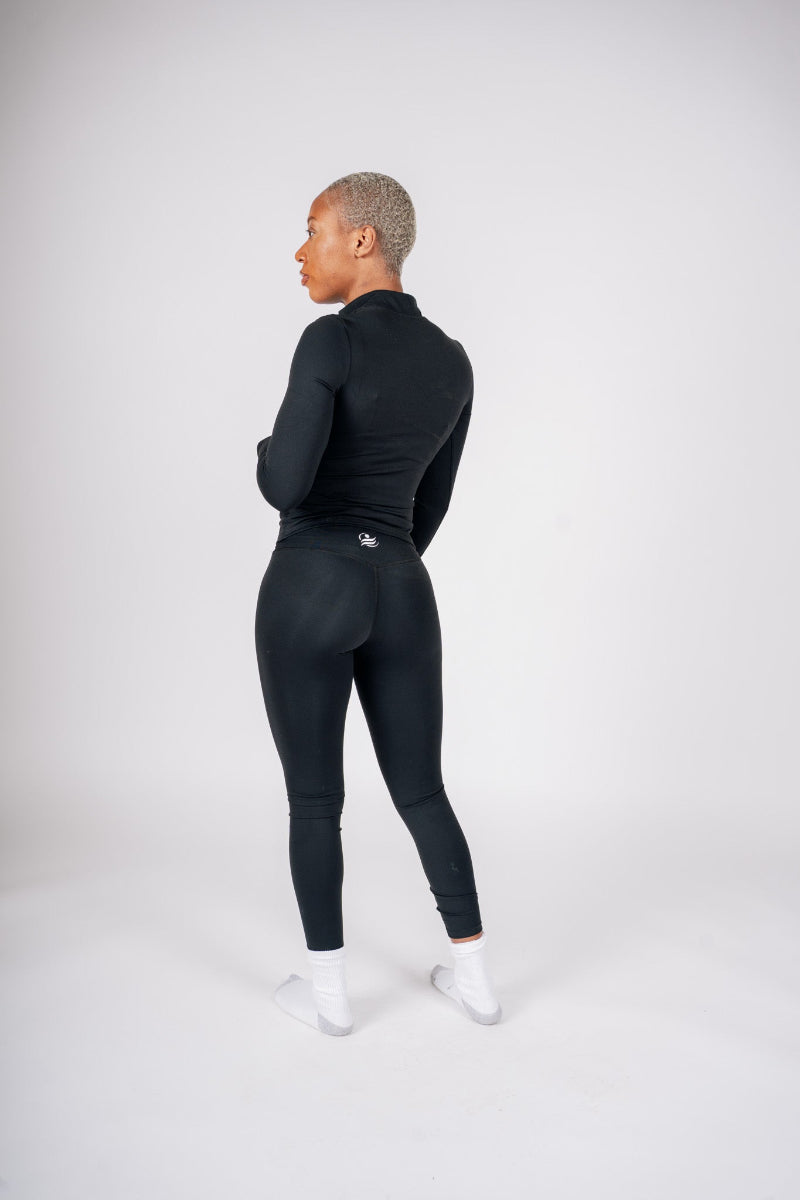 FTL Long Sleeve Yoga Set - Black