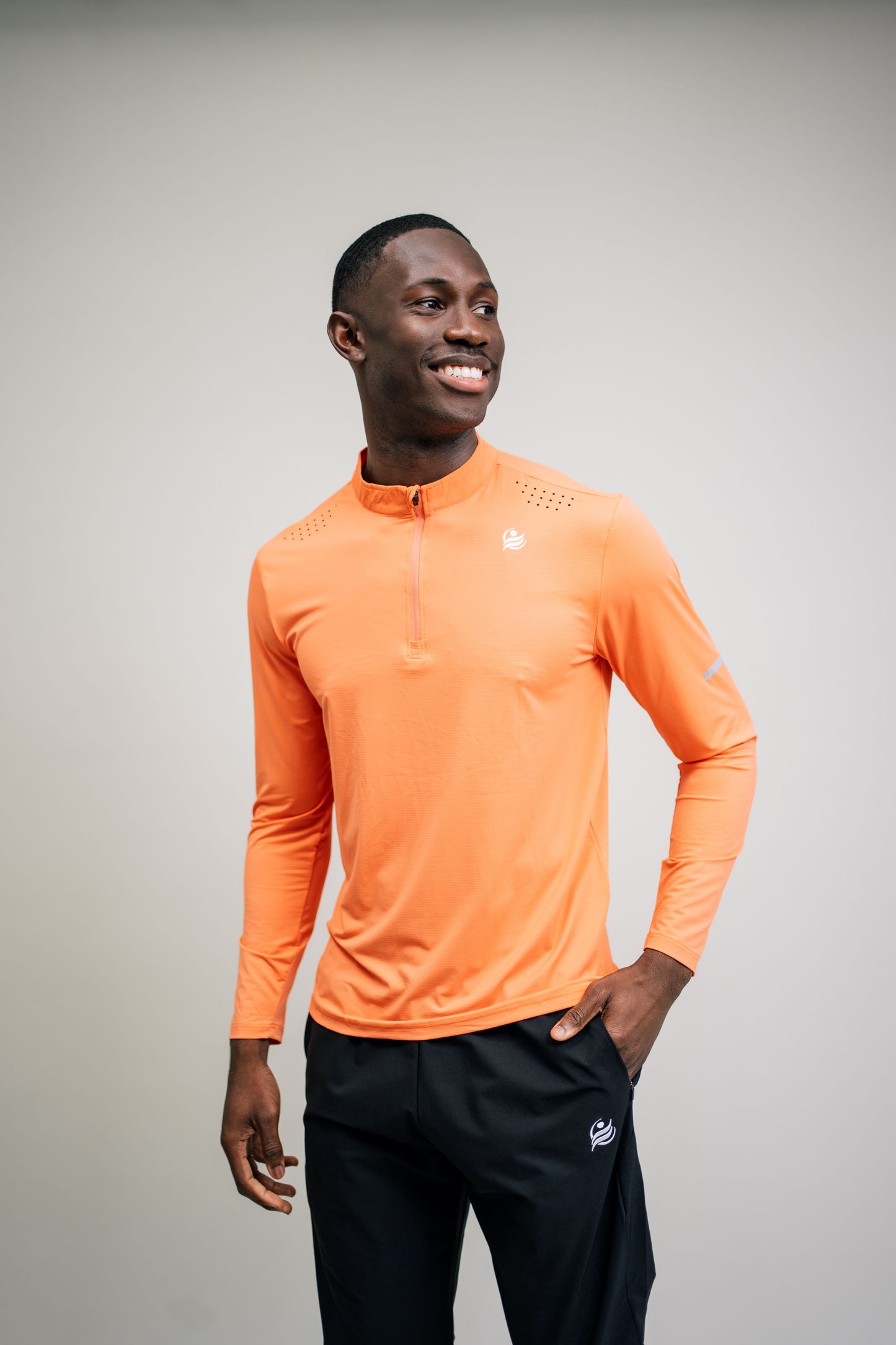 Men’s Quick Dry Quarter-Zip - Orange