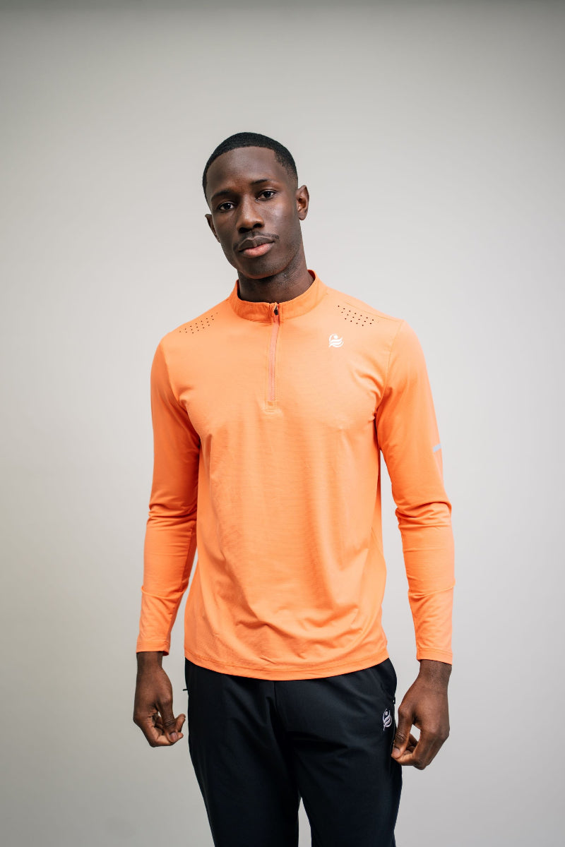 Men’s Quick Dry Quarter-Zip - Orange