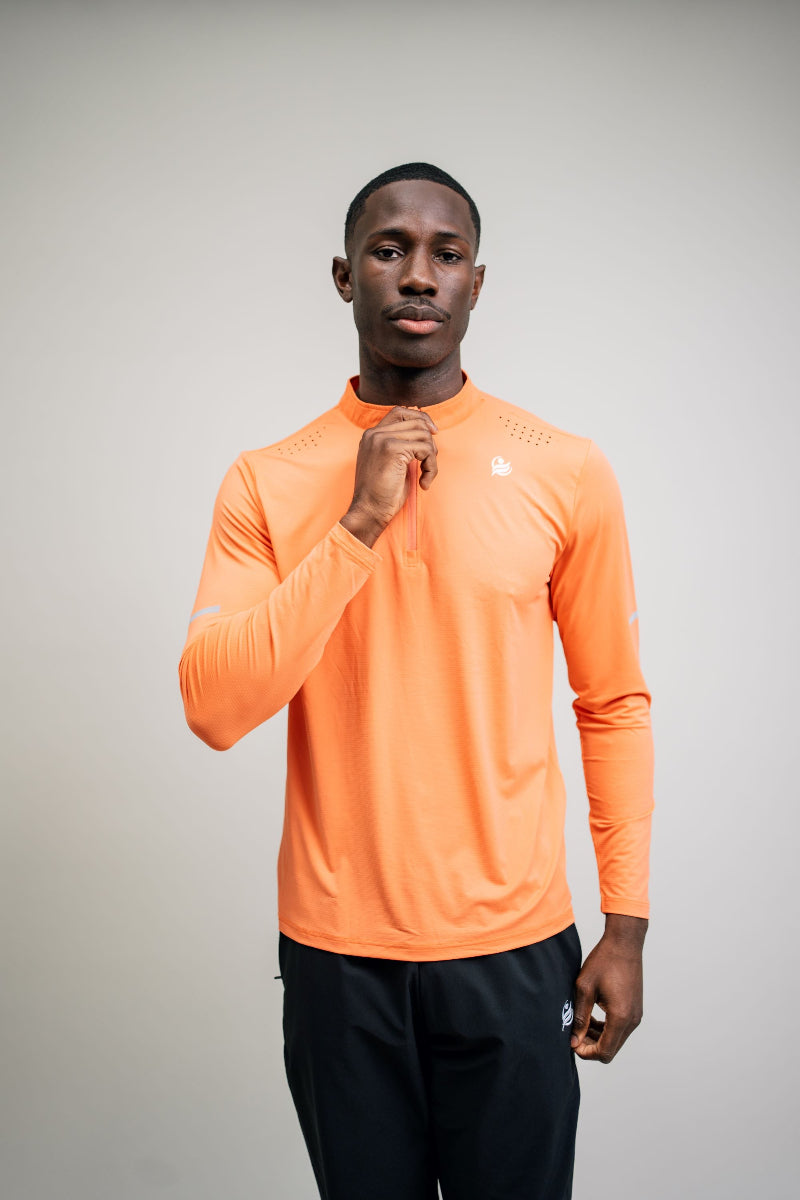 Men’s Quick Dry Quarter-Zip - Orange