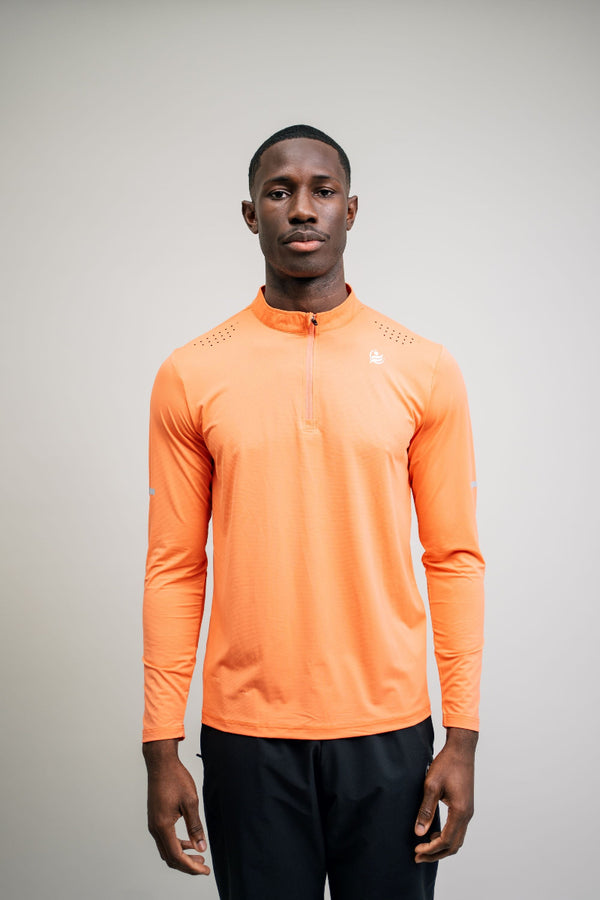 Men’s Quick Dry Quarter-Zip - Orange