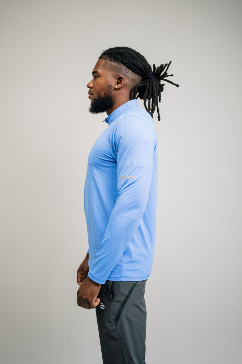 Men's Quick Dry Quarter-Zip - Blue