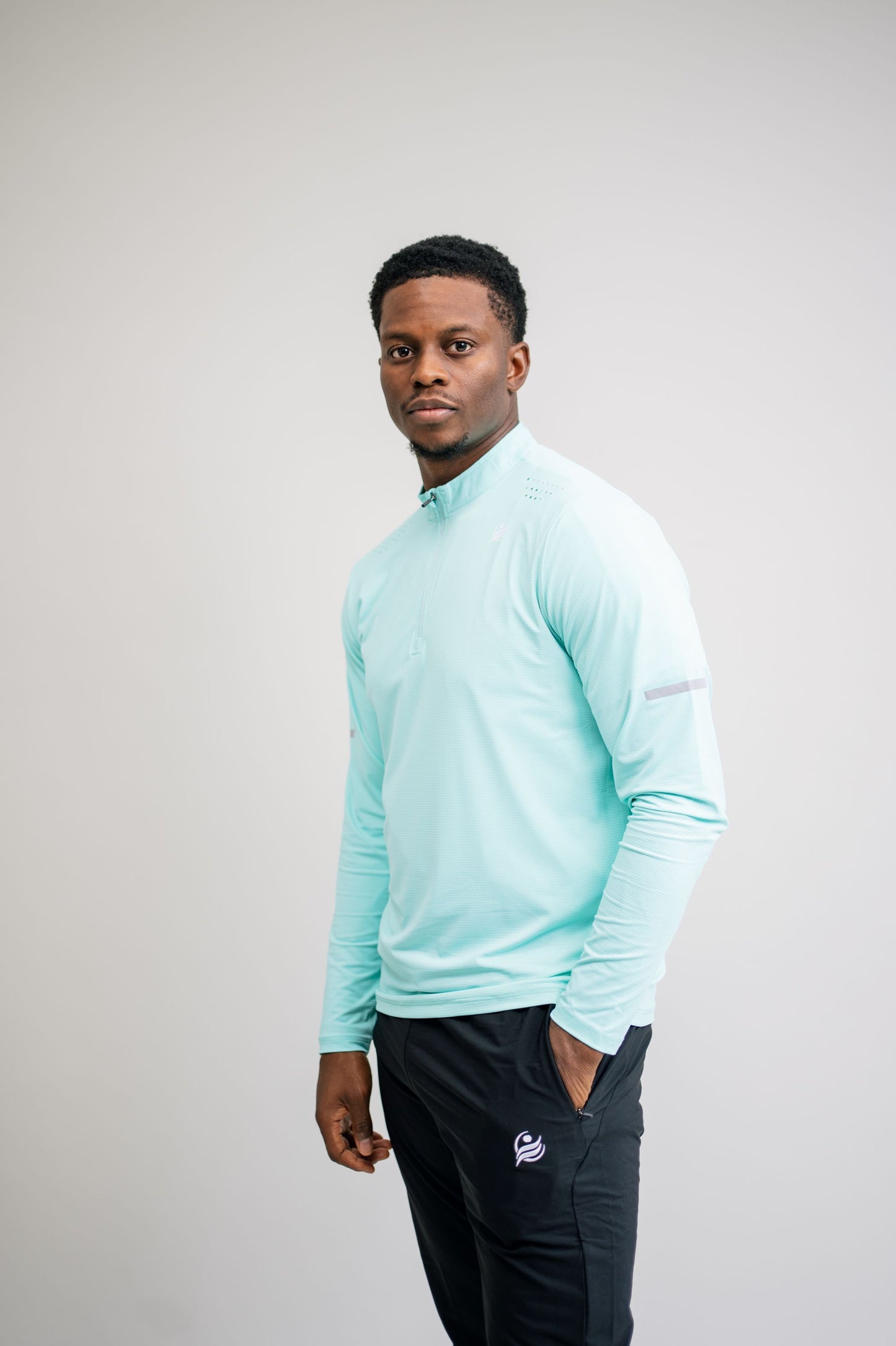 Men’s Quick Dry Quarter-Zip - Turquoise
