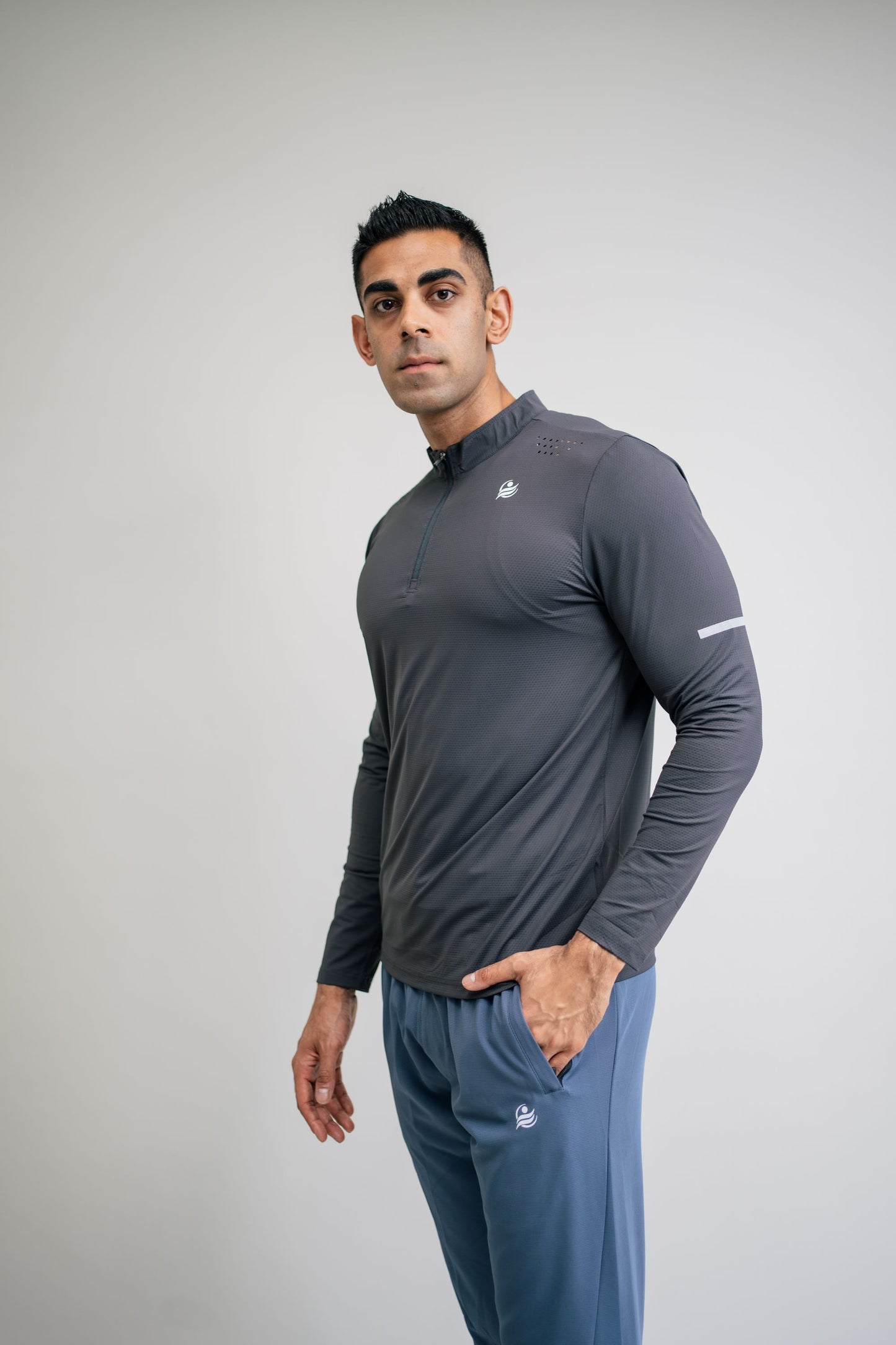 Men’s Quick Dry Quarter-Zip - Dark Gray