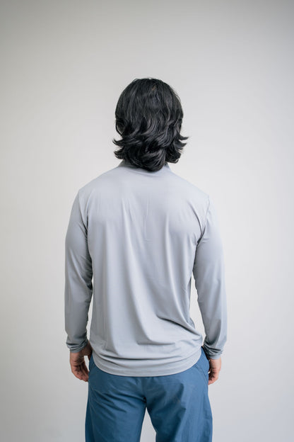 Men’s Quick Dry Quarter-Zip - Light Gray